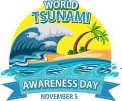 World Tsunami Awareness Day vector