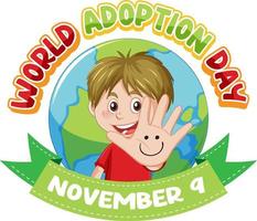 World Adoption Day Logo Design vector