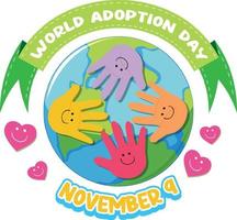 World Adoption Day Logo Design vector