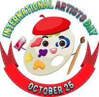 International Artists Day Banner Design vector