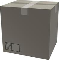 caja de cartón 3d aislada vector