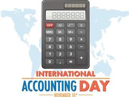 diseño del cartel del día internacional de la contabilidad vector
