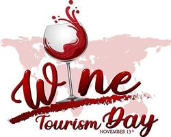 Wine Tourism Day Poster Template vector