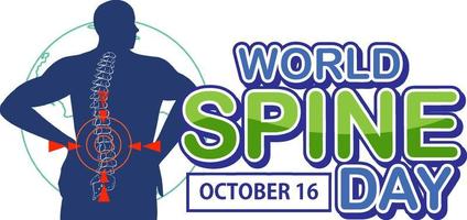 World Spine Day Banner Design vector