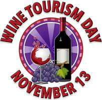 Wine Tourism Day Banner Design vector