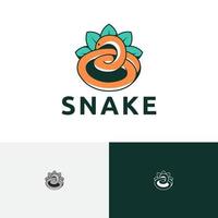 Snake Wild Dangerous Animal Jungle Wildlife Logo vector