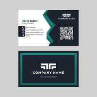 Modern Creative and Clean business card Template. Luxury stylish background with qr code adjustable Vector design