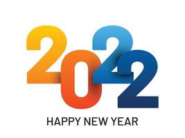 feliz año nuevo 2022, banner horizontal. plantilla de diseño de portada de folleto o calendario. portada del diario de negocios para 20 22 con deseos. El arte de cortar papel. vector