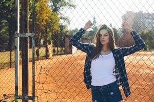 young beautiful girl posing photo