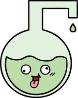 cute cartoon science experiment vector