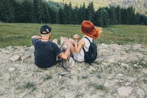Photo of a couple in the mountains