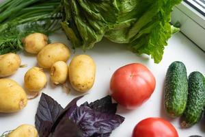 Fresh healthy vegetables for a healthy diet. Healthy food concept photo