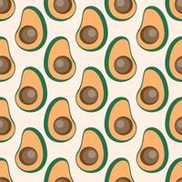 avocado seamless pattern vector