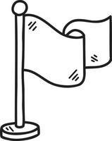 Hand Drawn the flag is waving illustration vector