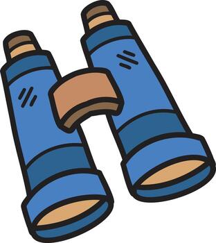 Hand Drawn binoculars illustration vector