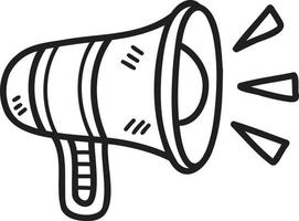 Hand Drawn megaphone illustration vector