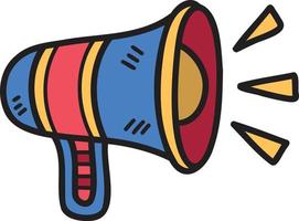 Hand Drawn megaphone illustration vector