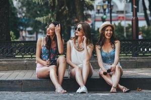 Three beautiful young girls photo