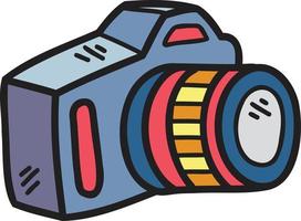 Hand Drawn camera illustration vector