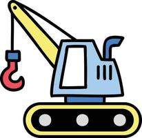 Hand Drawn Excavator illustration vector