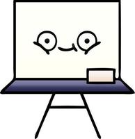gradient shaded cartoon white board vector