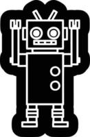 dancing robot icon vector