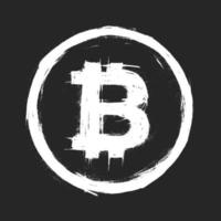 signo de pago de símbolo de icono de bitcoin. logotipos de criptomonedas. ilustración vectorial sobre fondo negro vector