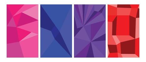 design set of templates, backgrounds, wall decoration layouts with geometric patterns vector