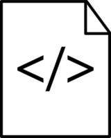 icono de documento de archivo de código. vector