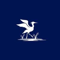 heron logo vector icon illustration