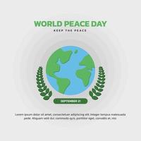 International peace day poster design. vector