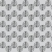 cartoon brain pattern background vector