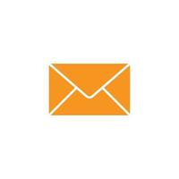 eps10 orange vector email abstract solid icon isolated on white background. Envelope Mail services symbol in a simple flat trendy modern style for your website design, logo, and mobile application