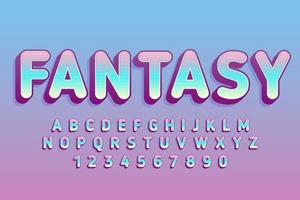 decorative fantasy alphabet text effect vector