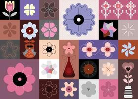 Flowers Seamless Vector Background