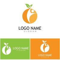 Orange logo design Vector icon illustration design