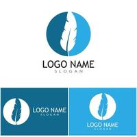 Feather ilustration logo vector template design