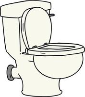 cartoon doodle of a bathroom toilet vector