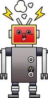 gradient shaded cartoon robot malfunction vector