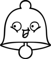 line drawing cartoon bell vector