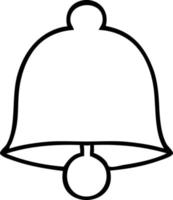 line drawing cartoon brass bell vector