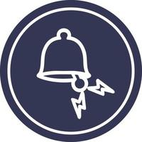 ringing bell circular icon vector