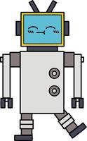 lindo robot de dibujos animados vector