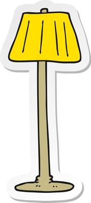 sticker of a cartoon lamp