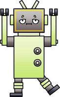 gradient shaded cartoon robot vector