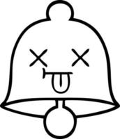 line drawing cartoon bell vector