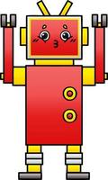 gradient shaded cartoon robot vector