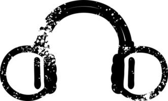 music headphones icon vector