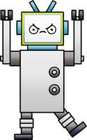 gradient shaded cartoon robot vector