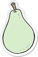 sticker of a cartoon pear vector